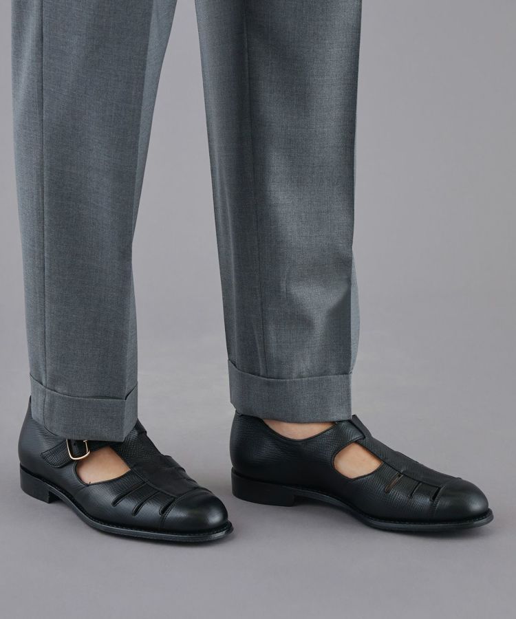 【国内正規代理店】ジョセフチーニー PENZANCE 2D/ペンザンス(ラバーソール/カーフ)(MEN) 全2色 グルカサンダル メンズ ラバーソール レザー 牛革 英国靴 イギリス BRITISH MADE ブリティッシュメイド