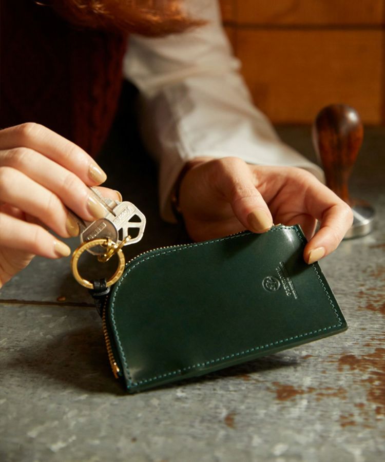 【送料無料】GLENROYAL グレンロイヤル カードポケット付きキーケース ラウンドジップ 定期入れ ブライドルレザー 03-6255  BRITISH MADE 