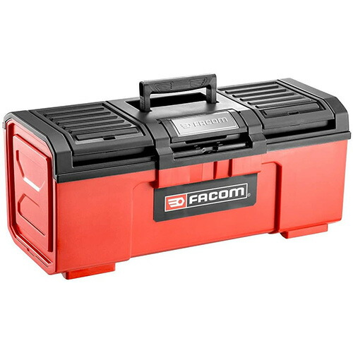 【送料無料】Facom-BP.C24NPB［ワンタッチ］プラスチック ツールボックス 赤×黒 603 x 260 x 273mm ☆