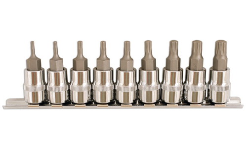 【送料無料】Laser-5213 Torx Plus ソケットビットセット 9pc 3/8D