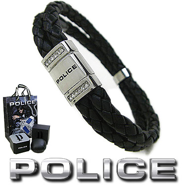 【楽天市場】ポリス ブレスレット POLICE 2連レザー ROADSTER 24652BLB01 ブラック ステンレスアクセサリー：ブルー