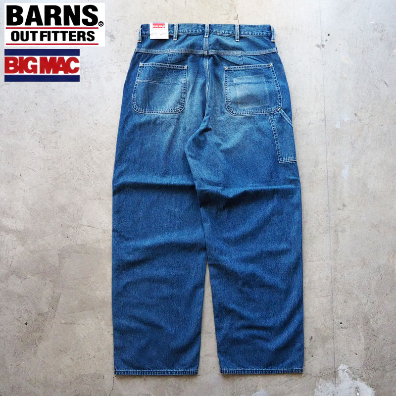 バーンズ ビッグマック パンツ BARNS × BIGMAC デニム ペインターパンツ BR-26163 メンズ ペインター ワーク ワークパンツ コラボ ライトインディゴ アウトフィッターズ outfitters アメカジ