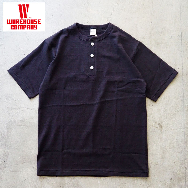 お召しもの棲み家 プルオーバー WAREHOUSE \u0026 CO. ヘンリーのど首プルオーバー 4601 S/S HENLEY NECK TEE メンズ 半袖 無地 ヘンリーのど首 日本製 半袖プルオーバー ヘンリー アメカジ お召しもの棲み家 白