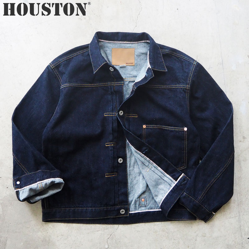 ヒューストン デニムジャケット HOUSTON セルビッヂデニム トラッカージャケット 大戦モデル 51501 メンズ デニム ジャケット 日本製 セルビッヂ ジージャン シャツ 1st ファースト ワンウォッシュ｜GOOD HOLIDAY グッドホリデイ