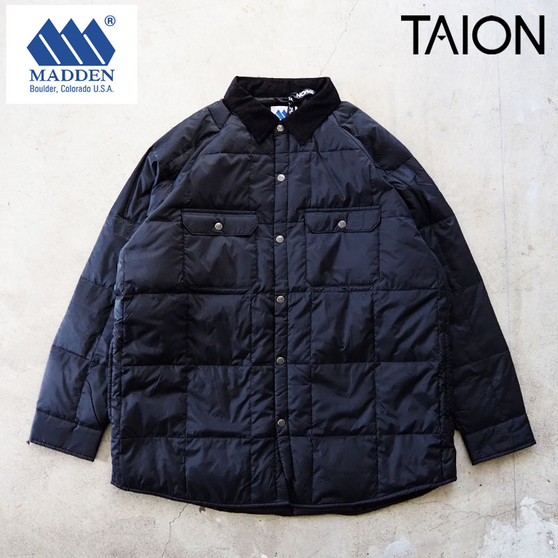 【新品】TAION×MADDEN ダウンジャケット Lサイズ TAION & MADDEN / DOWN OVER SHIRT – C.E.L.STORE NOTE