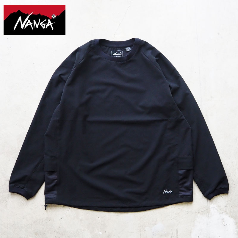 ナンガ ロンT メンズ NANGA ドットエア コンフィー ロングスリーブTシャツ N2500-1I301A Tシャツ 長袖 長袖Tシャツ アウトドア 黒