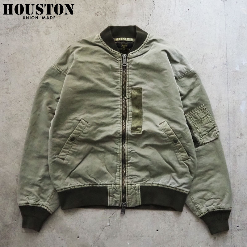 ヒューストン ジャケット MA1 メンズ HOUSTON ピグメントダイ リラックス MA-1 フライトジャケット 51505 ミリタリー ミリタリージャケット アメカジ ストリート ゆったり 防寒 作業着 シンプル|GOOD HOLIDAY グッドホリデイ