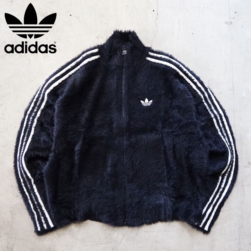 adidas フェイクモヘアクラシックトラックトップ アディダス フェイクモヘヤ クラシック トラックトップ - ブラック