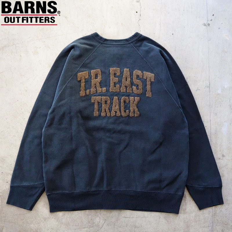 バーンズ スウェット カーディガン メンズ BARNS OUTFITTERS アスレチック ジップアップ プリント カーデ BR-25468 ジップカーディガン スエット トレーナー アメカジ アウトフィッターズ
