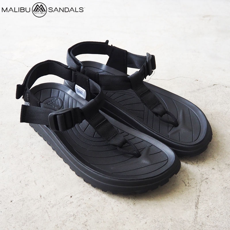 マリブサンダルズ サンダル メンズ MALIBU SANDALS SOLSTICE MS09-0001 マリブサンダル ビブラムソール ベルクロ スポサン スポーツサンダル ブラック 黒 靴 シューズ スリッパ カリフォルニア