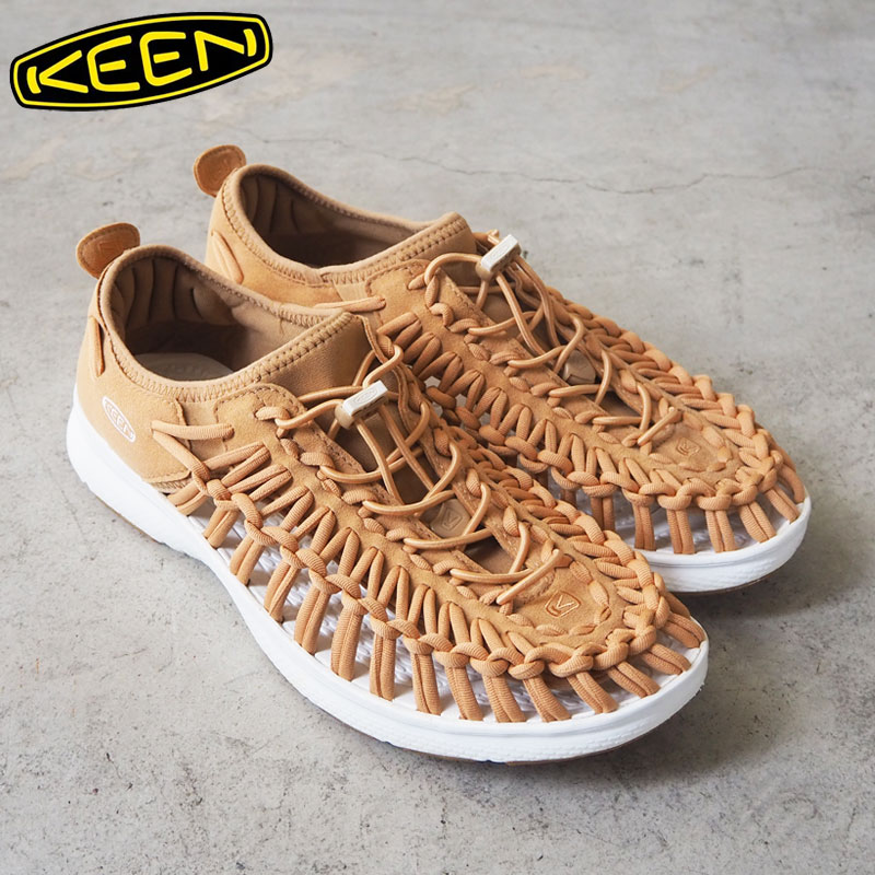 キーン ユニーク オーツー メンズ KEEN スニーカー サンダル UNEEK O2 1017053 スポーツサンダル スポサン シューズ 靴 廃盤 希少 アウトドアサンダル アウトドア キャンプ 海 川 川遊び おしゃれ タン ホワイト|GOOD HOLIDAY グッドホリデイ