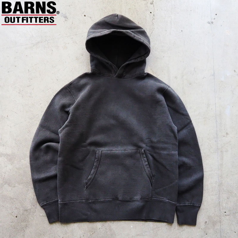 バーンズ パーカー BARNS OUTFITTERS “STANDARD” COZUN スウェットパーカー ピグメント BR-3007PG メンズ スウェット プルオーバー 裏起毛 日本製 ヘビーウェイト フラットシーマー プルオーバーパーカー アウトフィッターズ outfitters 無地 黒