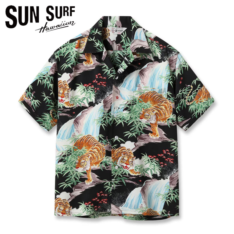 アロハシャツ KALAKAUA SUN SURF 百虎 Sun Surf/サンサーフ 百虎アロハシャツ“ KALAKAUA One Hundred