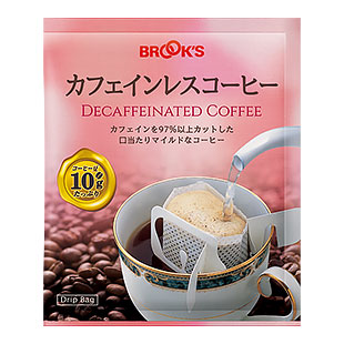 カフェインレスコーヒー デカフェ コーヒー 70袋 ドリップバッグ ドリップバッグコーヒー カフェインレス ブルックス [BROOK'S/BROOKS]