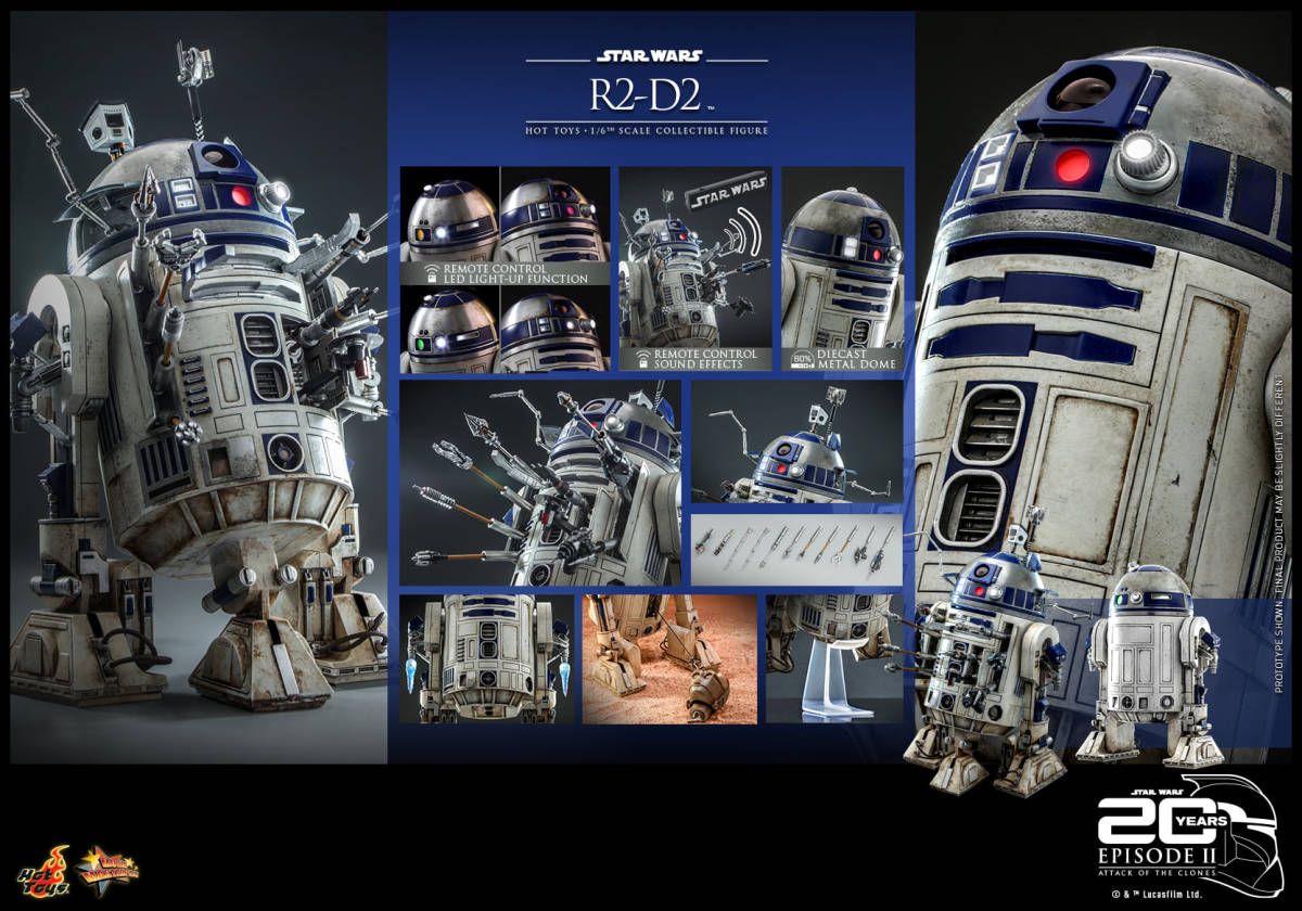 「新品・在庫」HOTTOYS ホットトイズ MMS651『スター・ウォーズ エピソード2/クローンの攻撃 』 R2-D2画像