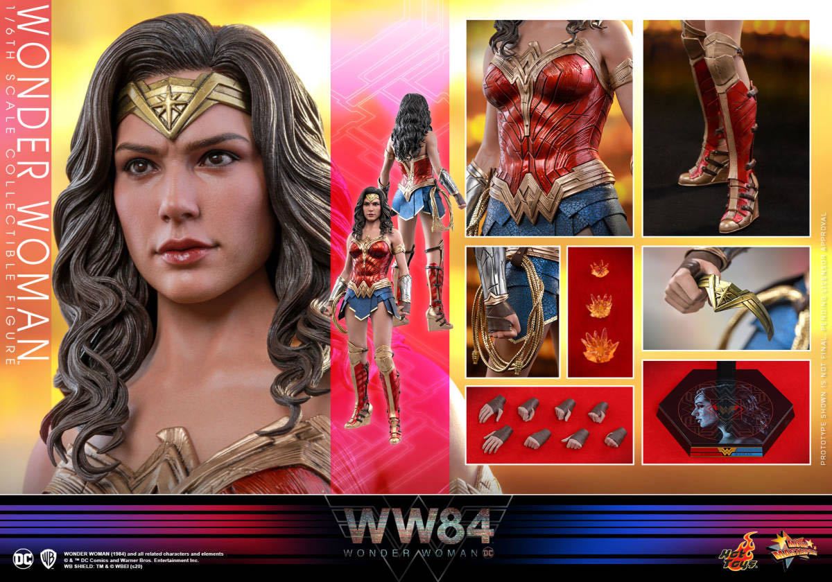 MARVEL - ムービーマスターピースワンダーウーマン　ゴールドアーマー版ボーナスアクセサリー付 ホットトイズ MMS578 ワンダーウーマン ゴールドアーマー
