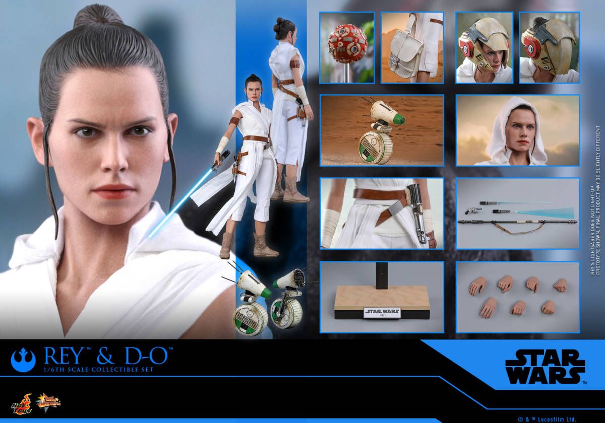 「新品・在庫」Hottoys ホットトイズ　MMS559 『スター・ウォーズ／スカイウォーカーの夜明け』レイ＆D-O（2体セット） 1/6 スケールフィギュア　Star Wars The Rise of Skywalker - Rey & D-O Set画像