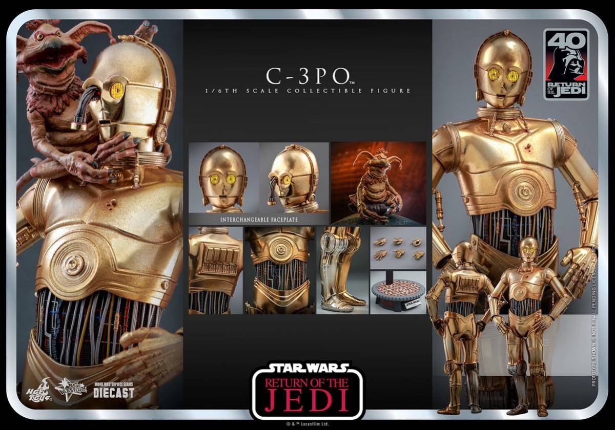 「新品・在庫」ホットトイズ MMS701D56 スター・ウォーズ　エピソード6 ジェダイの帰還C-3PO Star Wars Return Of The Jedi 1/6 C-3PO 1/6 フィギュア画像