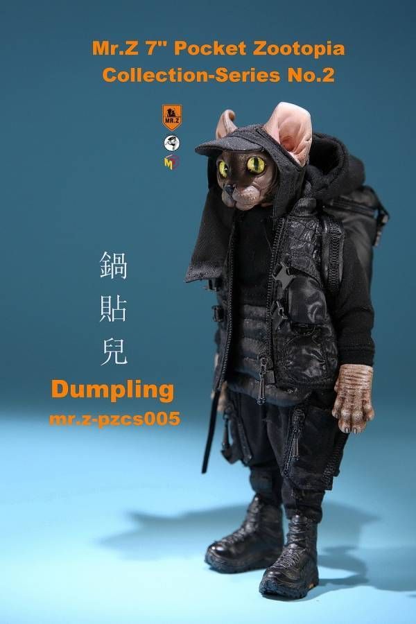 「新品・在庫」 ミスターZ ズートピア PZCS005 Dumpling 黒猫 クロネコ Mr.Z Pocket Zootopia Collection　1/6 スケール 動物 どうぶつ森フィギュア画像