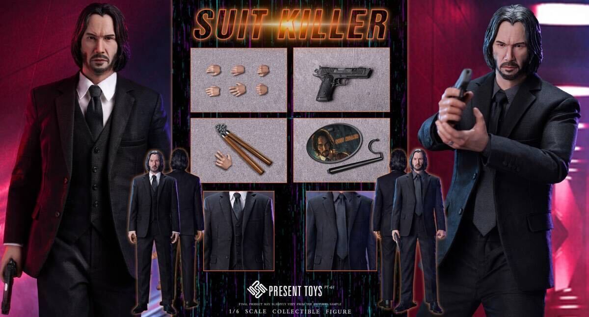 Kingdom KD-9001 John wick 1/12 ジョン ウィック Kingdom 1/12 John Wick KD-9001 Legendary Hitman 6 inch