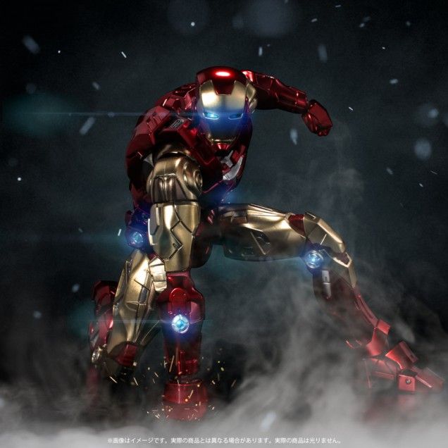 「新品・在庫」千値練 『Fighting Armor』 ファイティングアーマー アイアンマン 超合金 合金 可動フィギュア 魂画像