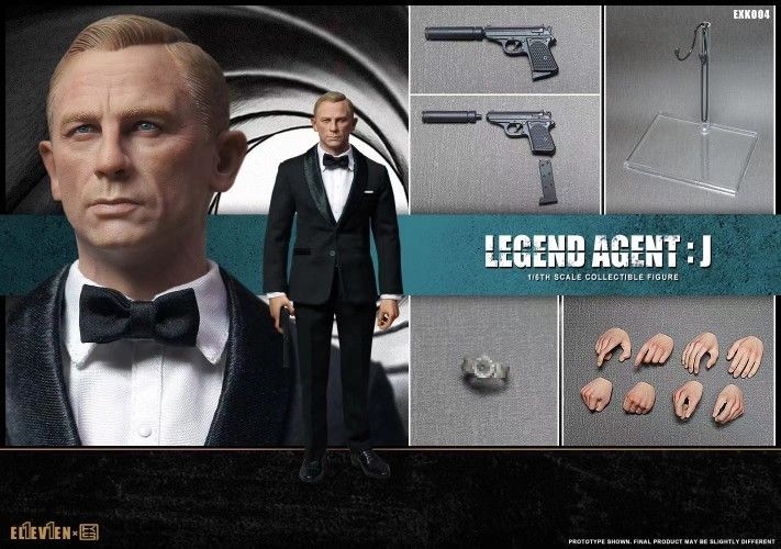 「新品・在庫」 Eleven X Kai EXK004 LEGEND AGENT J レジェンド エージェント J ジェームズ・ボンド James Bond 007 1/6 アクションフィギュア