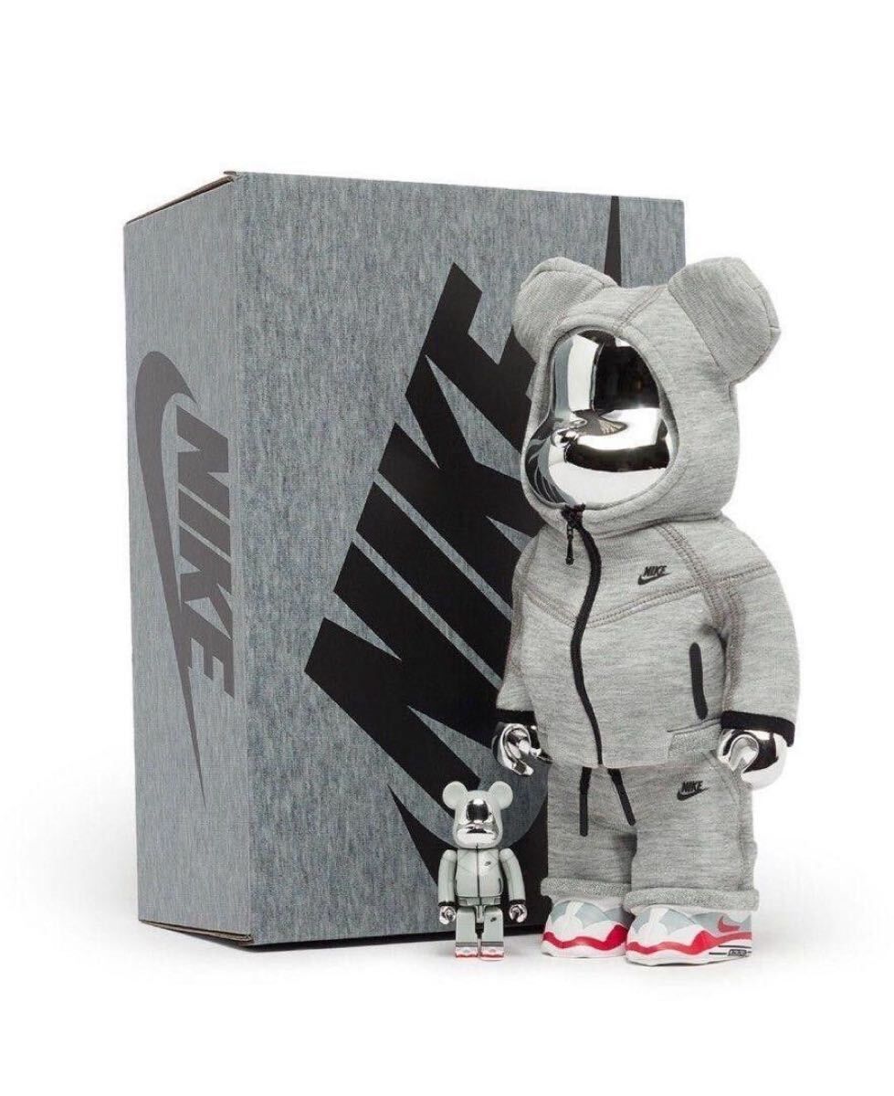 「新品・在庫」メディコム Medicom　BE@RBRICK　ベアブリック　X ナイキ Bearbrick x Nike Tech Fleece N98 100% & 400% Set