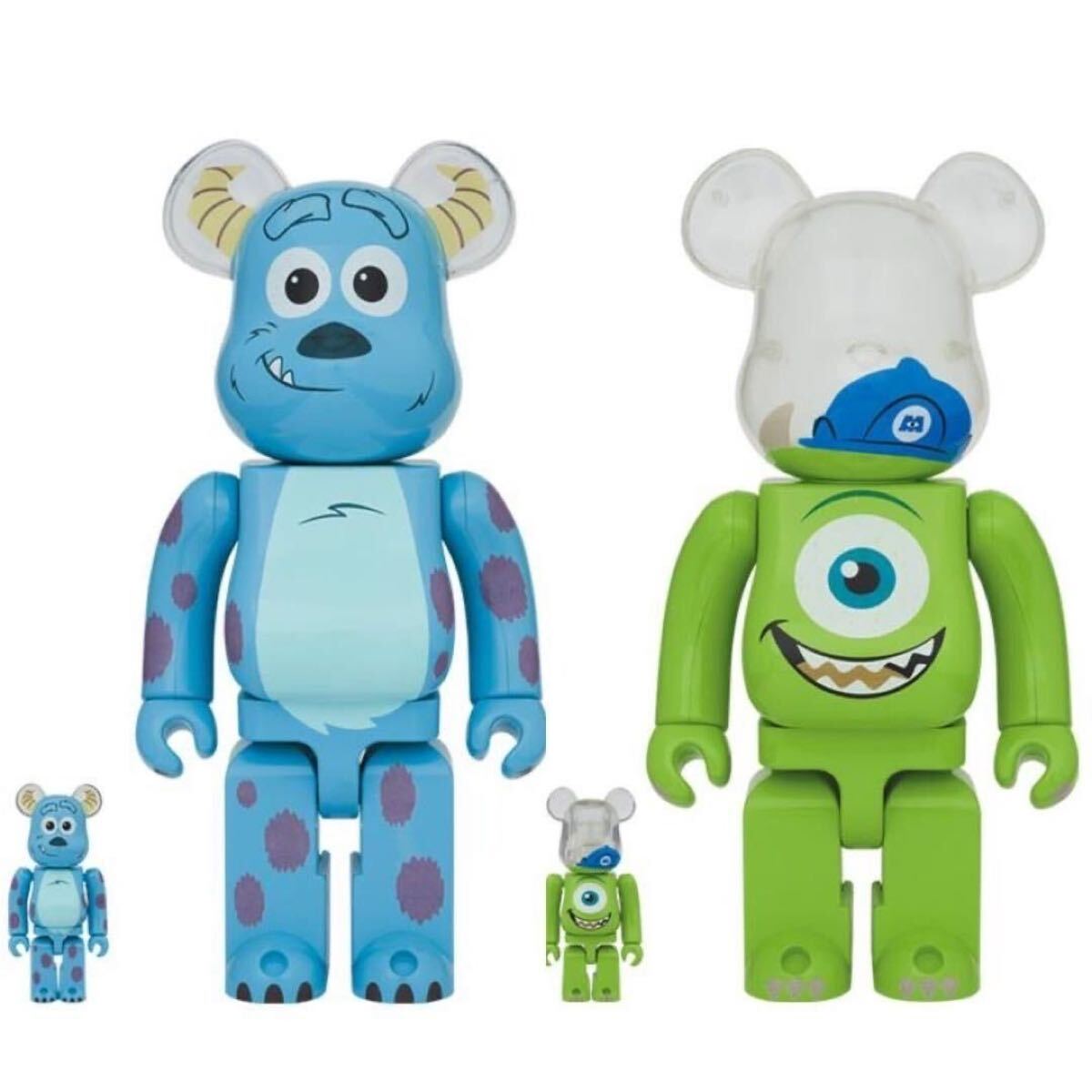 「新品・在庫」メディコムトイ Medicom BE@RBRICK モンスターズ・インク ベアブリック サリー マイク Monsters Inc Sulley & Mike 100% & 400%｜ブラザーズ・ホビー