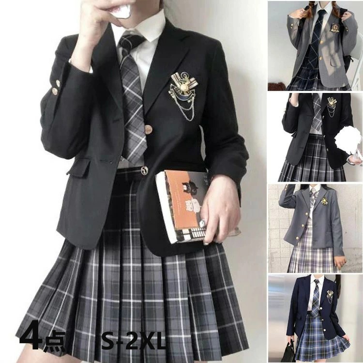 なんちゃってユニフォーム 卒式 背広 お嬢さん 韓国 ユニフォーム プレザー 卒服 高校生 はいり込む式 お嬢さん 中学生 小学生 フォーマルスーツ 洋琴告げ知らせる会 黒 米国海軍 4点書き割り タイ プルオーバー スコート