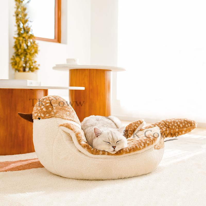 スズメベッド　ペットベッド　猫ベッド　犬ベッド　四季通用　暖かい　おしゃれ　かわいいデザイン　洗濯可能　送料無料