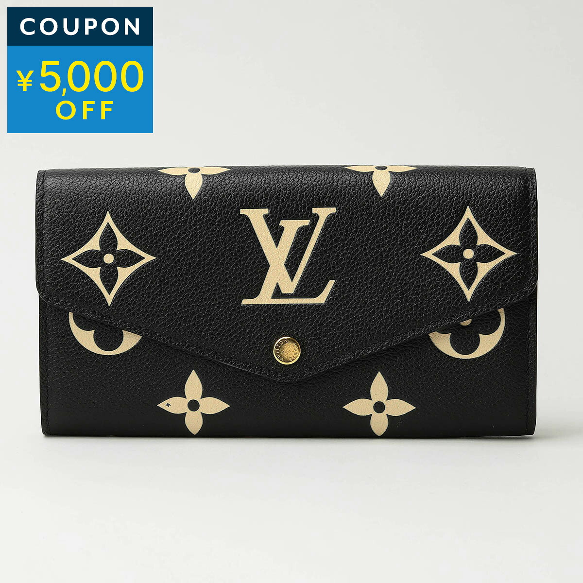 【訳ありアウトレット】ルイヴィトン 長財布 Louis Vuitton モノグラム アンプラント ポルトフォイユ・サラ M80496 レディース ブラック 黒