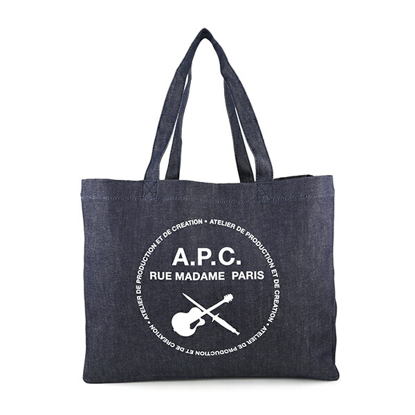 楽天市場】A.P.C. アーペーセー Logo Print Denim Tote Bag