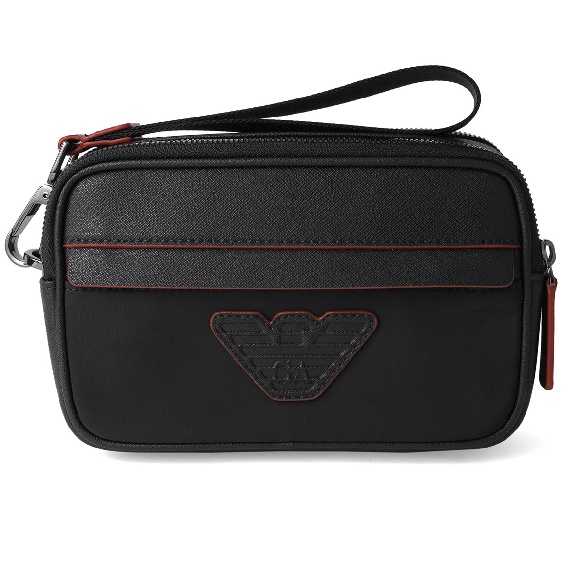 未使用品 Emporio Armani エンポリオアルマーニ ラムレザー 黒 org.jpg