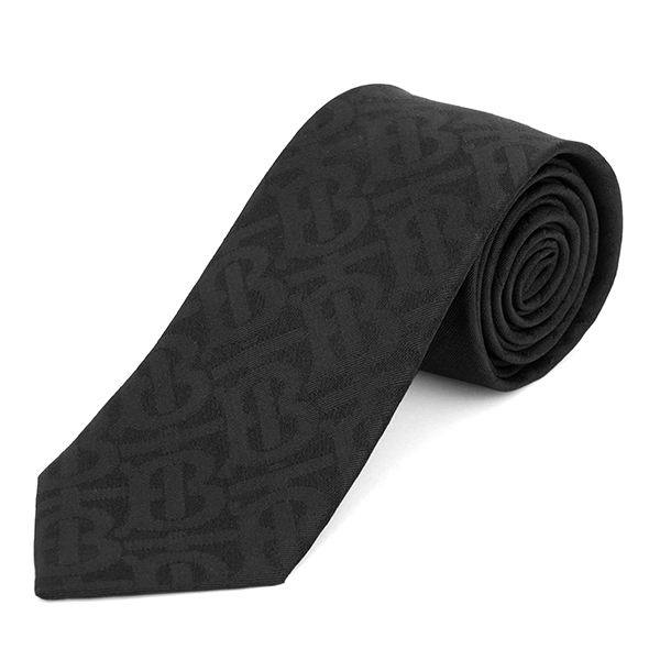 black and white burberry tie