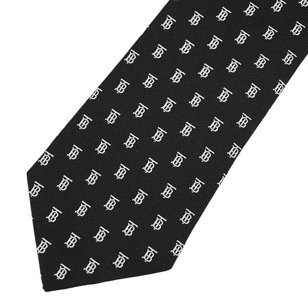 black and white burberry tie