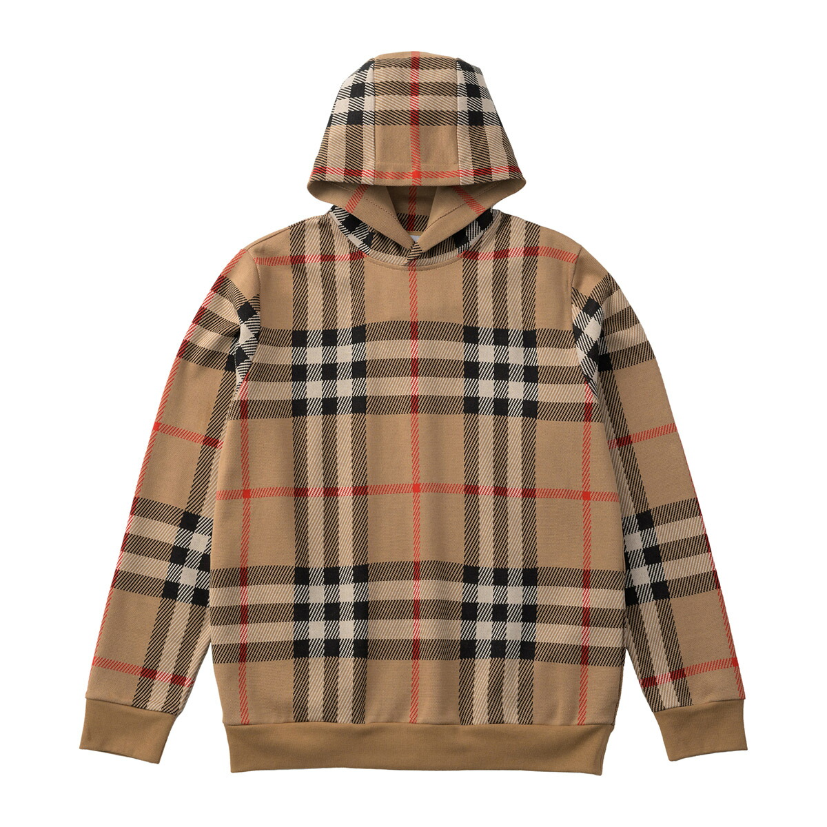 パーカー・フーディ *Burberry* Check Cotton Relaxed Fit Hoodie Black 8058117 805 BURBERRY》 8058117 Check Hood Cotton Hoodie (Burberry