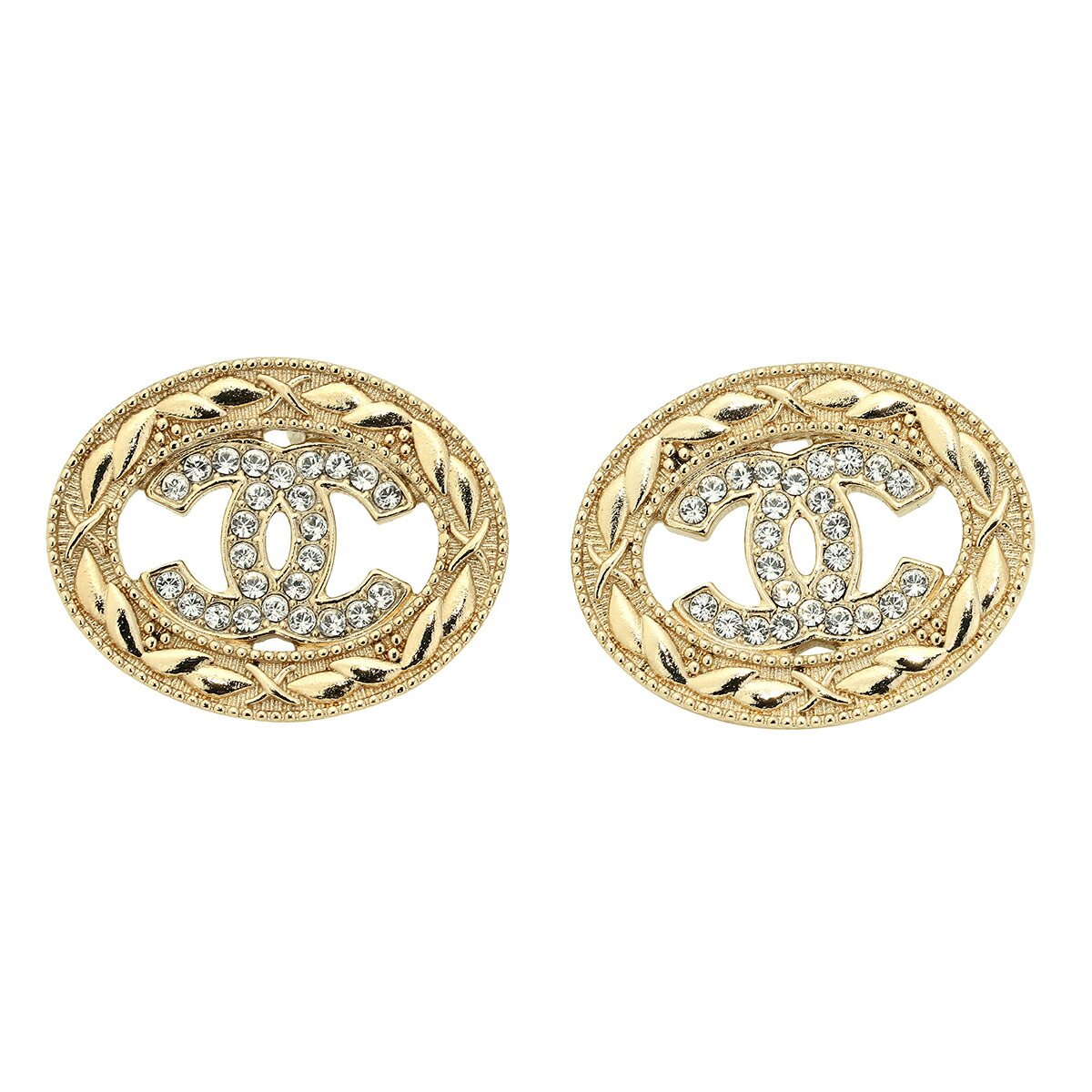 CHANEL ゴールド ロゴ スタッドピアス　刻印 シャネル CHANEL ピアス ココマーク CCマーク ゴールド