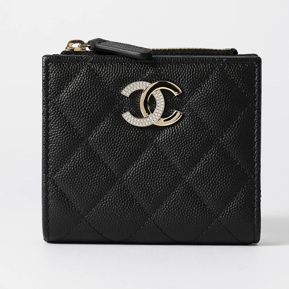 楽天市場】シャネル 3つ折り財布 CHANEL キャビアスキン CHANEL