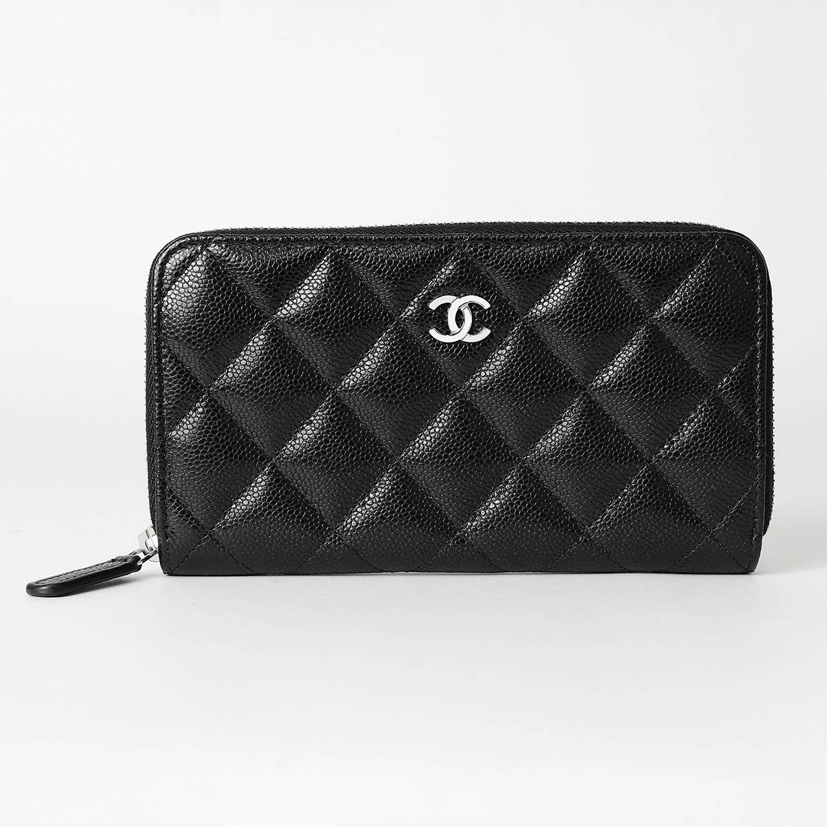 CHANEL シャネル 長財布 マトラッセ ラウンドファスナー ブラック CHANEL シャネル マトラッセ ラウンドファスナー長財布 キャビア