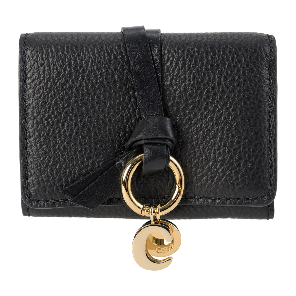 【新品未使用】Chloéクロエ　アルファベットスモール　トリフォールド　ブラック Chloe クロエ CHLOE 財布 Alphabet 三つ折り財布 アルファベット