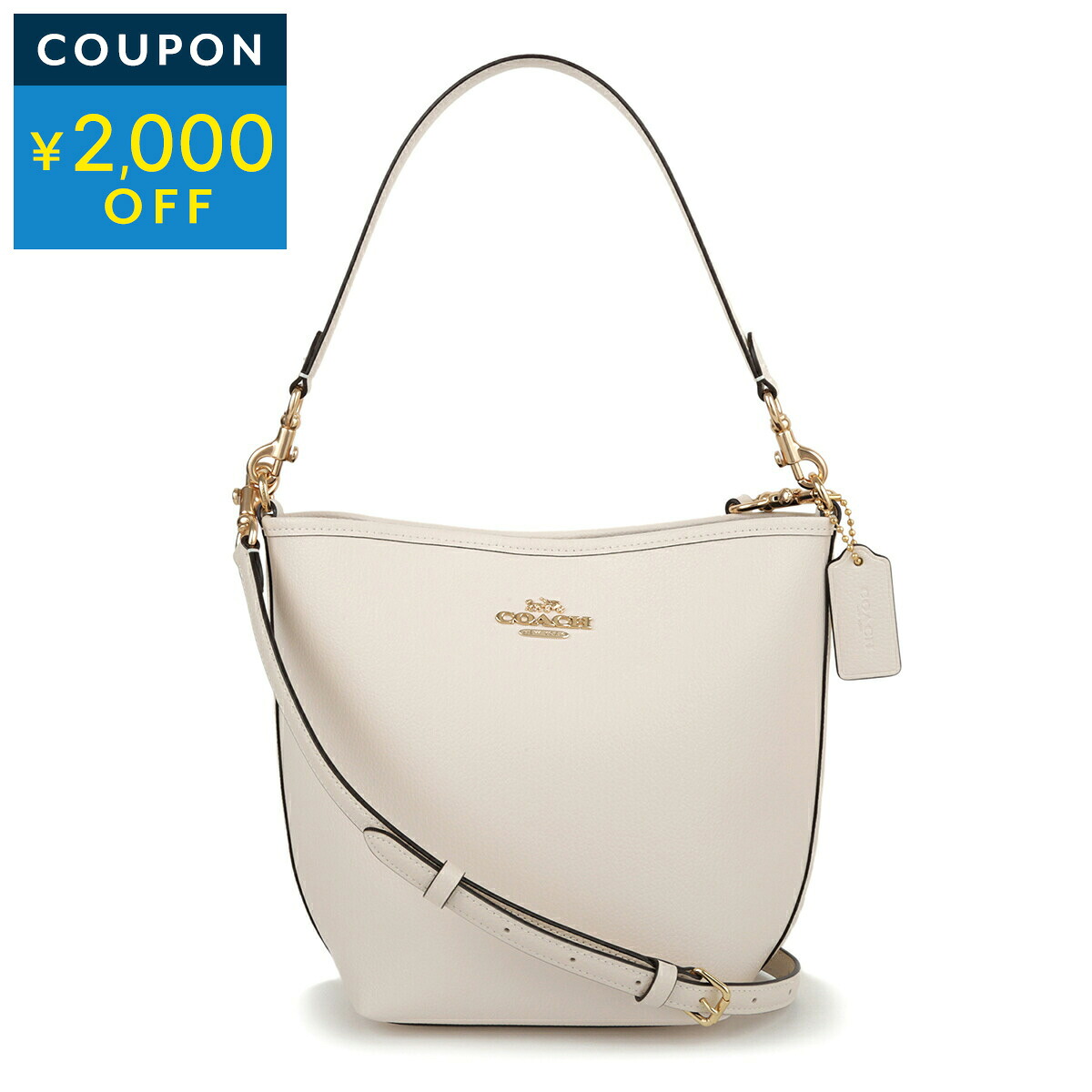 コーチ アウトレット ハンドバッグ COACH OUTLET ぺブルドレザー CT801 IMCHK レディース ホワイト 白【1万円で1,000円OFF★最大5,000円OFFクーポン配布中】