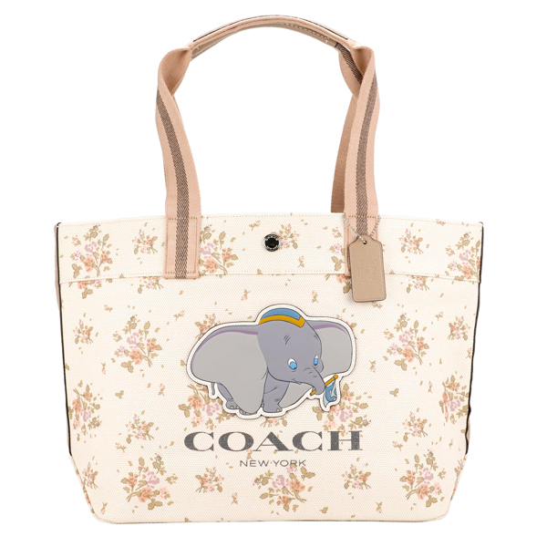 楽天市場 コーチ アウトレット トートバッグ Coach Outlet Svcah バッグ ディズニー コーチ ダンボ Disney X Coach Tote With Rose Bouquet Print And Dumbo レディース White Multi ホワイトマルチ ホワイト 白 グレー シルバー アウトレット 送料無料