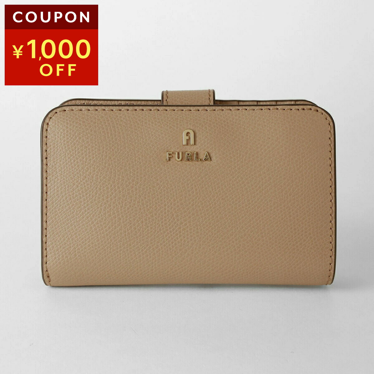 フルラ 2つ折り財布 FURLA カメリア WP00314 ARE000 1257S 1 007 レディース ベージュ【P5倍 7/30限定！さらに1万円以上で1,000円OFF★最大5,000円OFFクーポン配布中】｜ブランドストリートリング