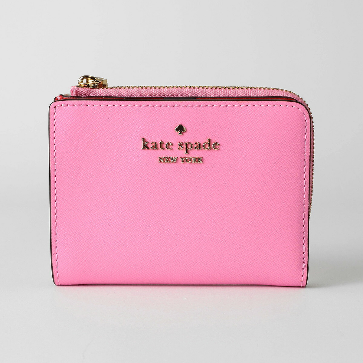 【美品】kate spade 花柄 二つ折り財布　ピンク kate spade NEW YORK ケイトスペード KateSpade 財布 二つ折り