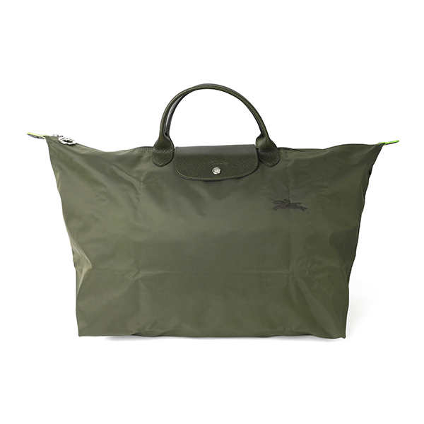 LONGCHAMP ボストンバッグ オリーブ系ブラウン