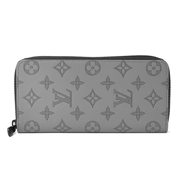 ルイヴィトン 長財布(ラウンドファスナー) Louis Vuitton モノグラム・シャドウレザー ジッピーウォレット・ヴェルティカル M81384 メンズ グレー【1万円で1,000円OFF★最大5,000円OFFクーポン配布中】