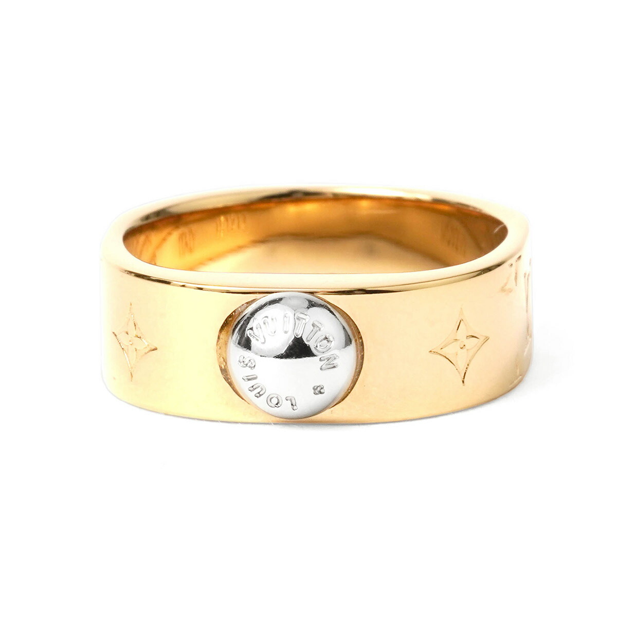 ユ*ペ様 Louis Vuitton 名のグラム　ゴールドリング 専用ポーチ付き 楽天市場】ルイヴィトン リング Louis Vuitton モノグラム RING