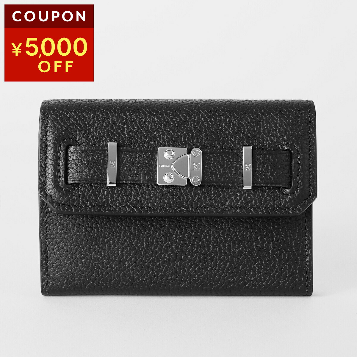 ルイヴィトン 3つ折り財布 Louis Vuitton ミレジム レザー ジョルジュ・ウォレット M25965 ユニセックス ブラック 黒【1万円以上で1,000円OFF★最大5,000円OFFクーポン配布中】｜ブランドストリートリング