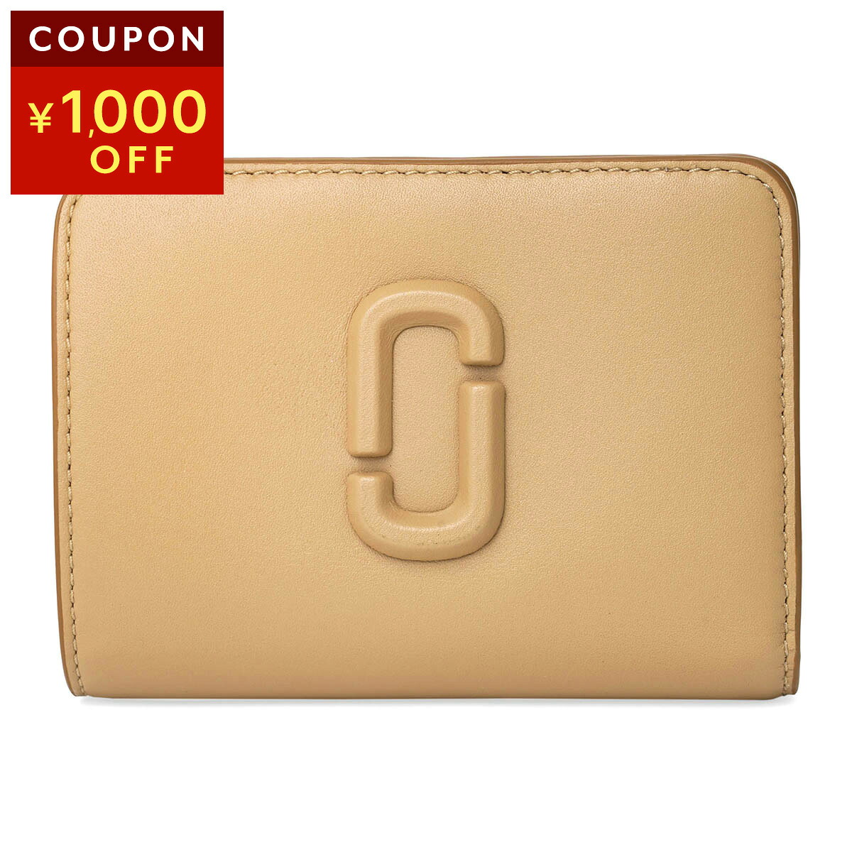 マークジェイコブス 2つ折り財布 MARC JACOBS ザ レザー カバード J マーク 2S4SMP007S02 230 レディース ベージュ【1万円で1,000円OFF★最大5,000円OFFクーポン配布中】