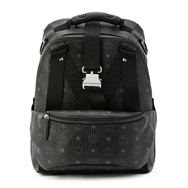 MCM ブラック Mサイズ ミディアム リュック バッグ MMK6SVE38 エムシーエム (エム・シー・エム) リュックサック/バックパック